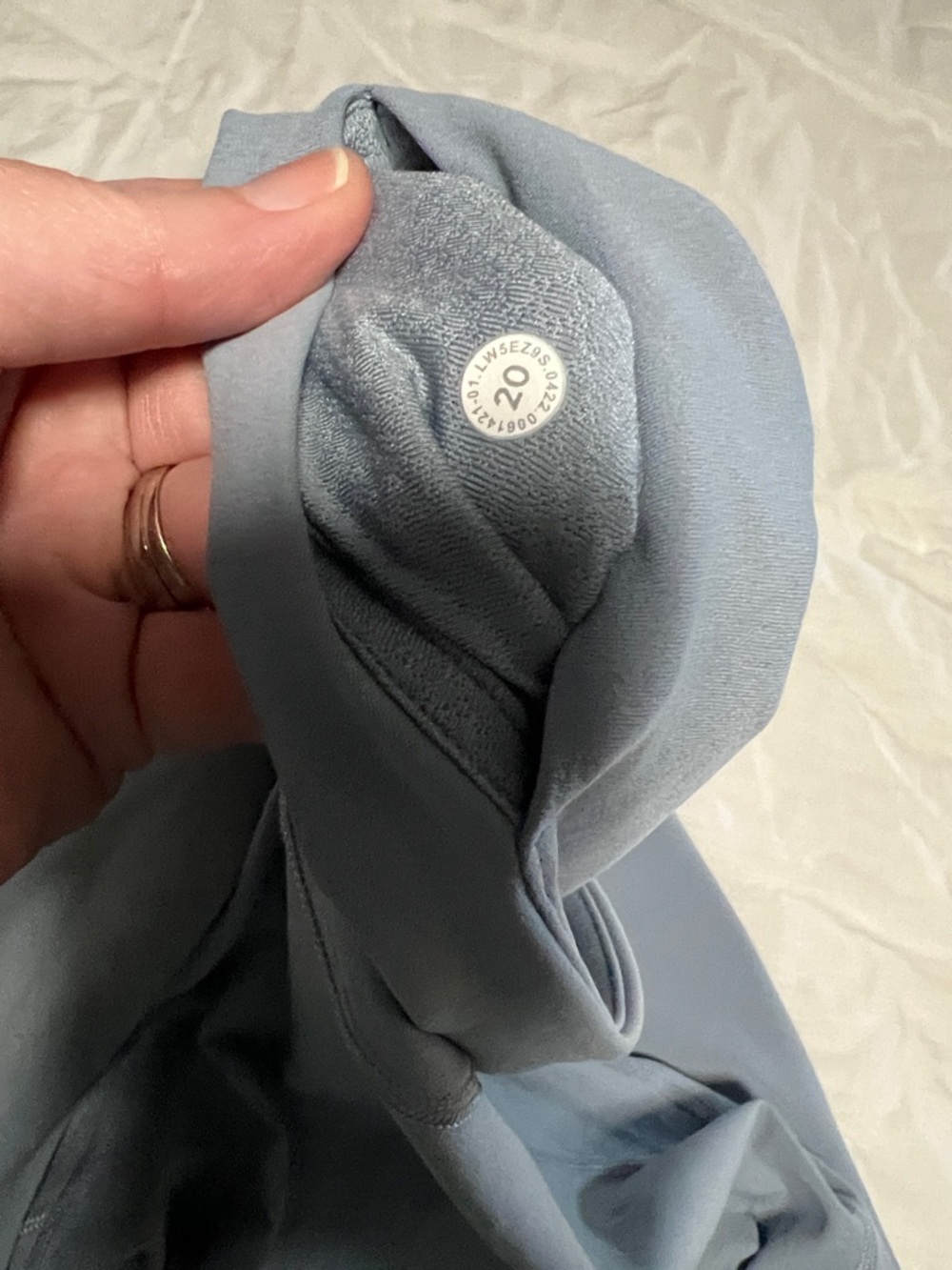 Lululemon High-Waist Light Blue Flare Leggings Size 20 - Picture 6 of 7